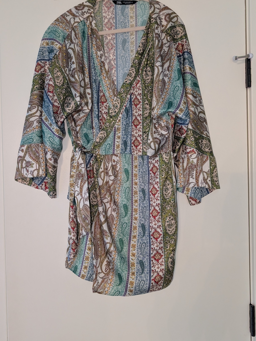 ZARS Paisley Print Wrap Romper Tunic in Multi Colors